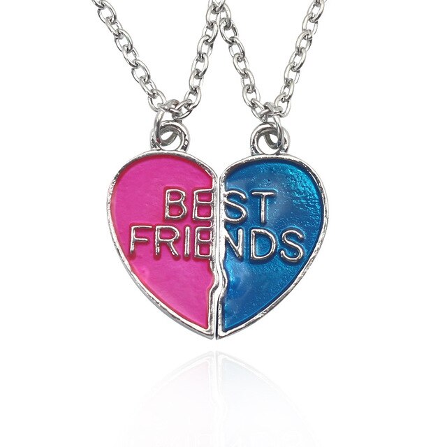 Good Friends Series Stitching Pattern Pendant Necklace