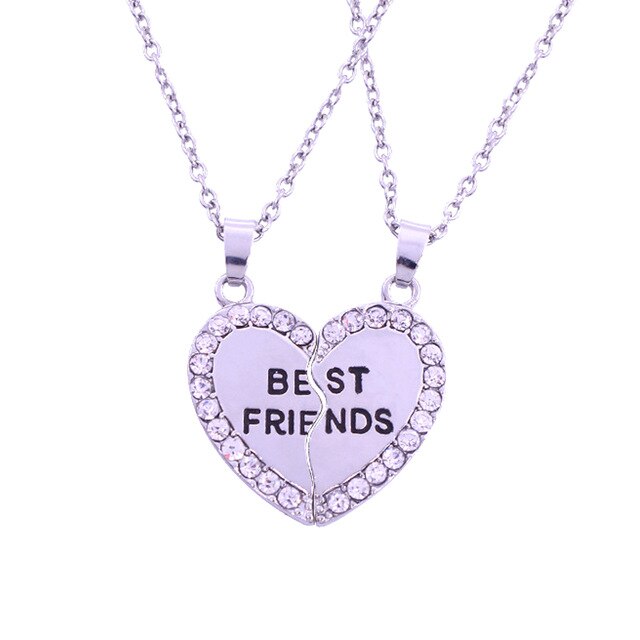 Good Friends Series Stitching Pattern Pendant Necklace