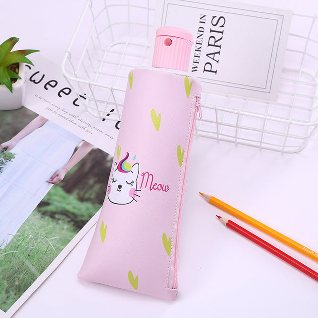 Cute Toothpaste Shape Pencil Bag with Pencil Sharpener