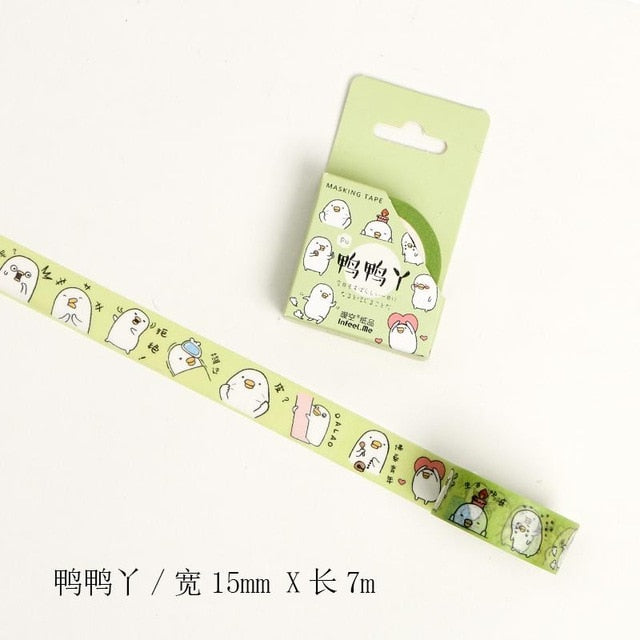 Cute Seal Panda Hamster Animals Masking Washi Tape