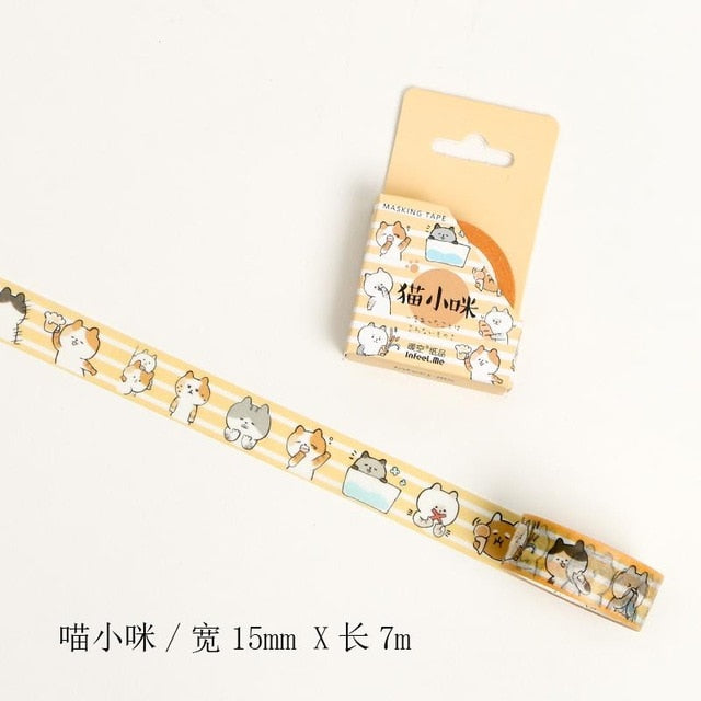 Cute Seal Panda Hamster Animals Masking Washi Tape