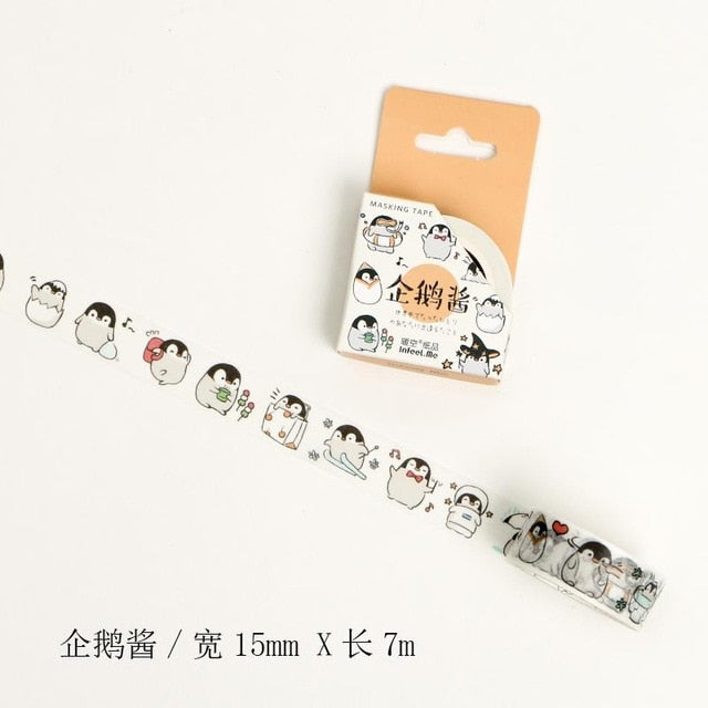 Cute Seal Panda Hamster Animals Masking Washi Tape