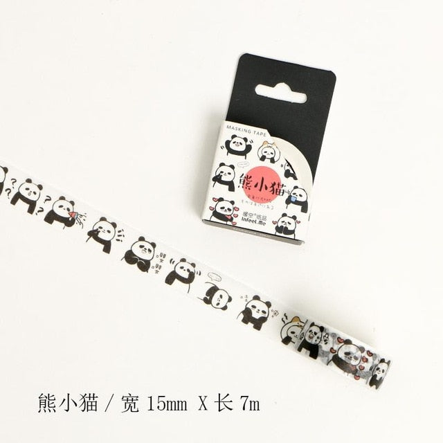 Cute Seal Panda Hamster Animals Masking Washi Tape