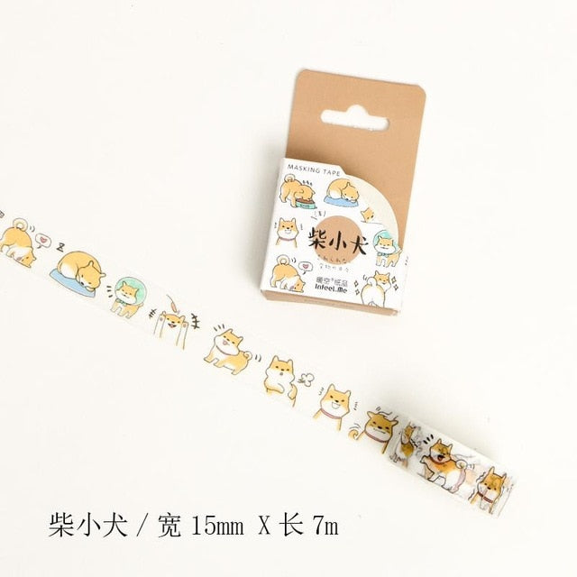 Cute Seal Panda Hamster Animals Masking Washi Tape