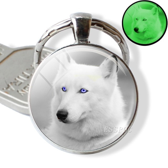 Luminous Glow In The Dark Wolf Key Chain Key Rings Holder