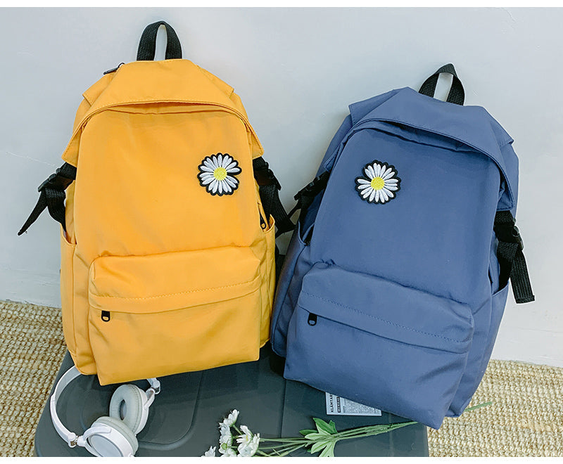 Young Girl School Bags With Chrysanthemum Decoration