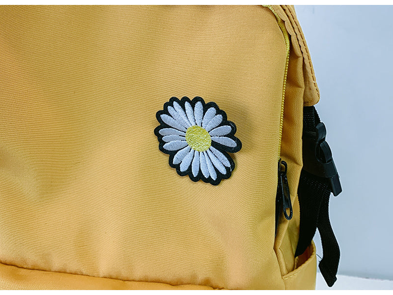 Young Girl School Bags With Chrysanthemum Decoration