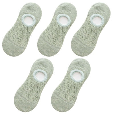 5 Pairs/Set Women Silicone non-slip invisible Socks