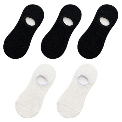 5 Pairs/Set Women Silicone non-slip invisible Socks