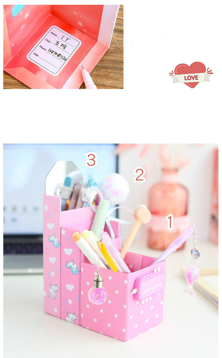 Changeable Pen Holder Folding Stationery Box