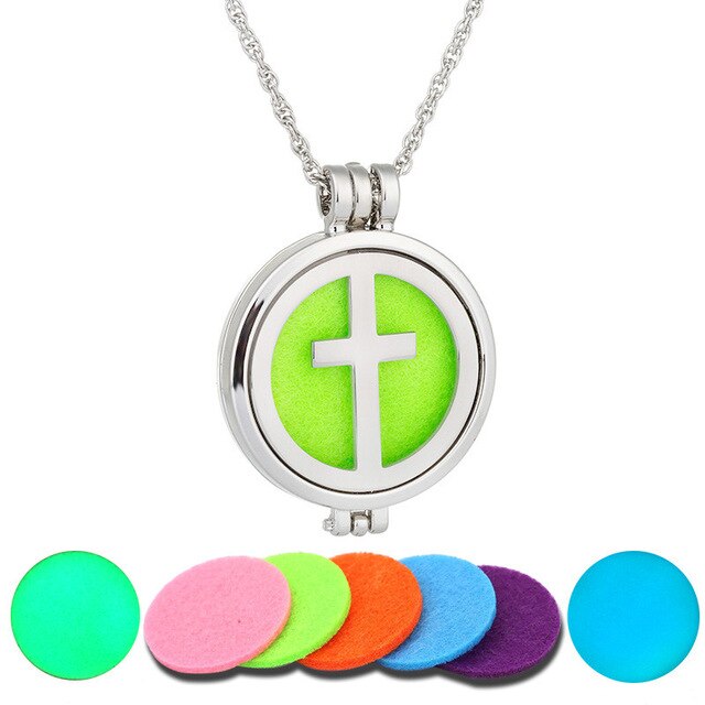 7 pcs Luminous Aromatherapy Pendant Perfume Necklace