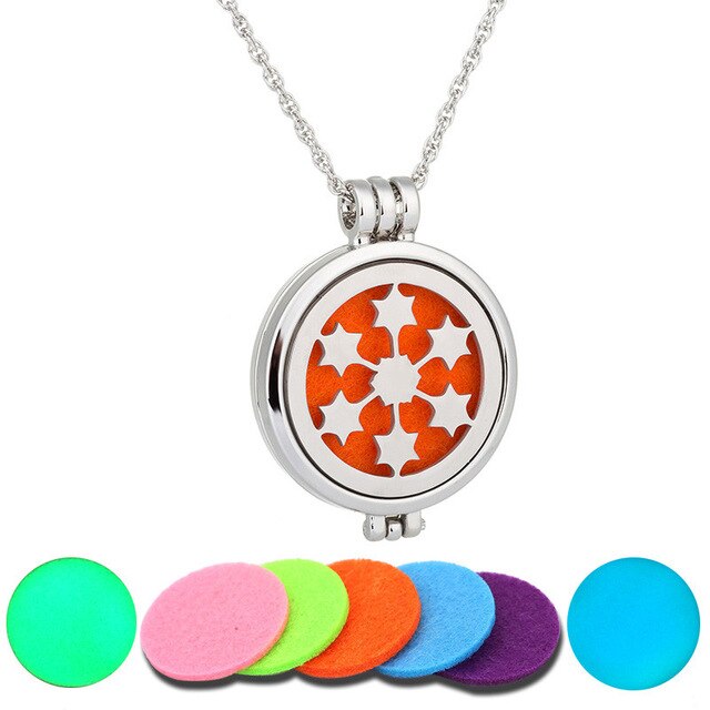 7 pcs Luminous Aromatherapy Pendant Perfume Necklace