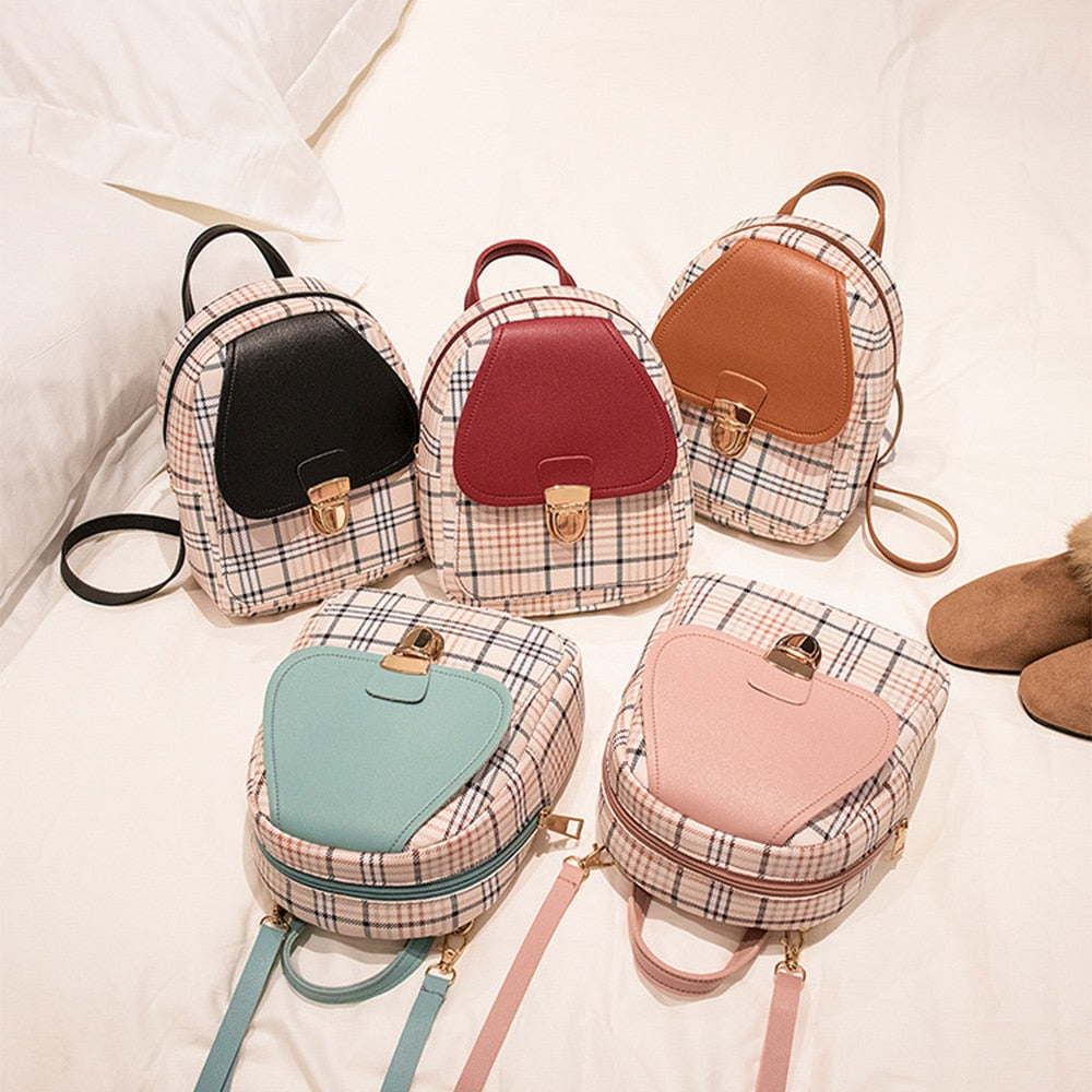 Mini Backpack Women PU Leather Bag