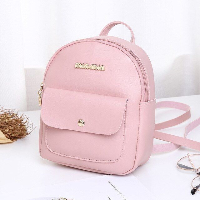 Mini Backpack Women PU Leather Bag