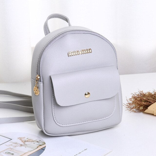 Mini Backpack Women PU Leather Bag