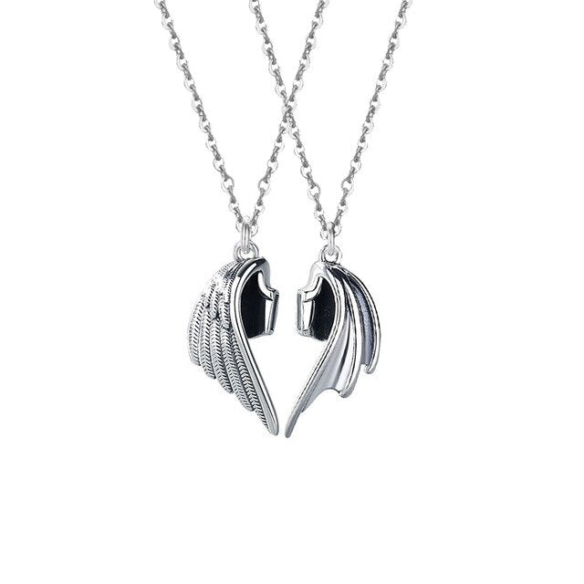 Devil And Angel Wings Pendant Magnetic Necklaces