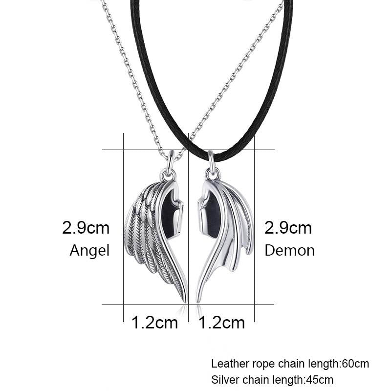 Devil And Angel Wings Pendant Magnetic Necklaces