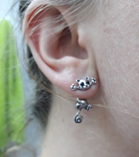 Cute Cat Giraffe Kangaroo Lion Animal Stud Earrings