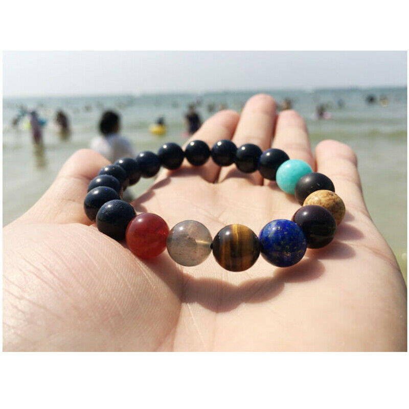 Eight Planets Bead Bracelet Natural Stone Universe Yoga Chakra Men Women Bracelets