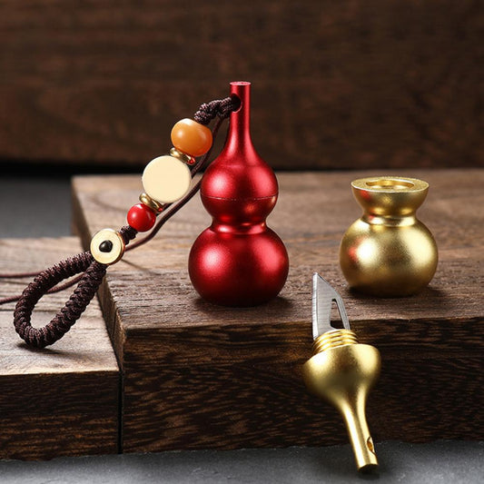 Gourd Shaped Tiny Thumb Keychain Knife