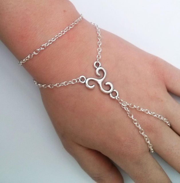 Slave Bracelet Boho Finger Bracelet Ring Chain Attach Friendship Bracelet